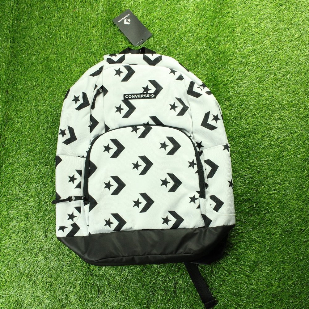 Converse White School Backpack Star Chevron